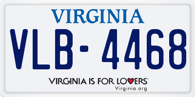 VA license plate VLB4468