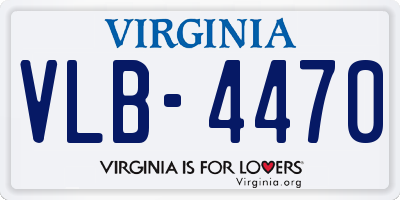 VA license plate VLB4470