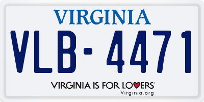 VA license plate VLB4471