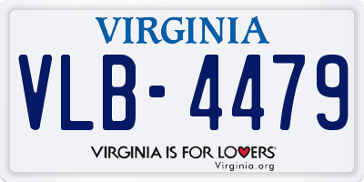 VA license plate VLB4479