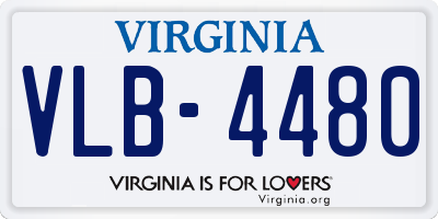 VA license plate VLB4480