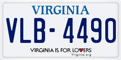VA license plate VLB4490