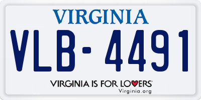 VA license plate VLB4491
