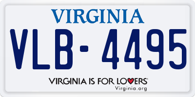 VA license plate VLB4495
