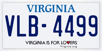 VA license plate VLB4499