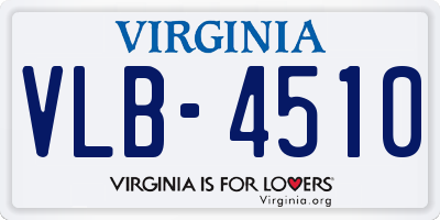 VA license plate VLB4510