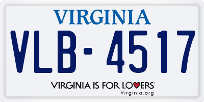 VA license plate VLB4517