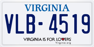 VA license plate VLB4519