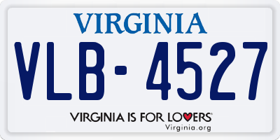 VA license plate VLB4527