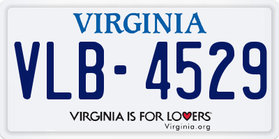 VA license plate VLB4529