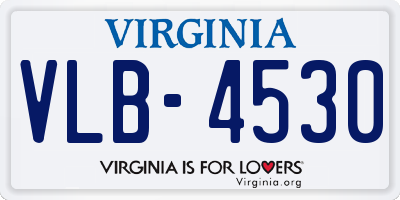 VA license plate VLB4530