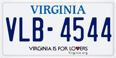VA license plate VLB4544