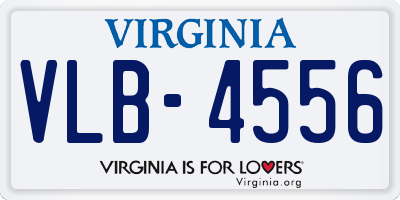 VA license plate VLB4556