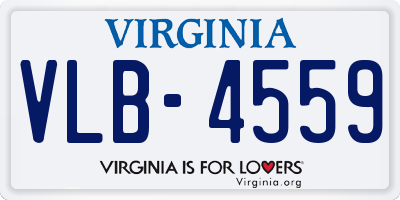 VA license plate VLB4559