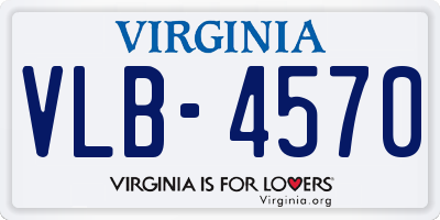 VA license plate VLB4570