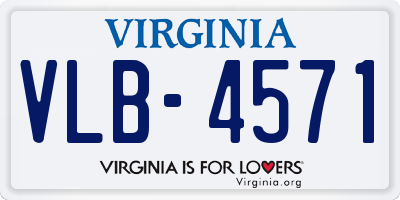 VA license plate VLB4571