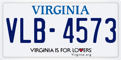 VA license plate VLB4573