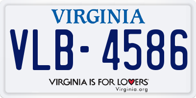 VA license plate VLB4586
