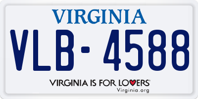 VA license plate VLB4588
