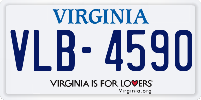VA license plate VLB4590