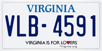 VA license plate VLB4591