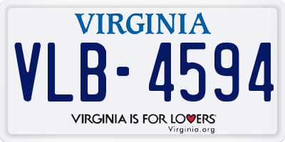 VA license plate VLB4594