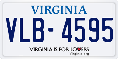 VA license plate VLB4595