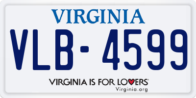 VA license plate VLB4599