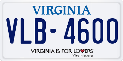 VA license plate VLB4600