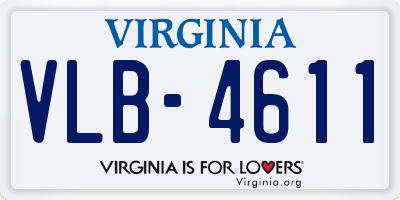 VA license plate VLB4611