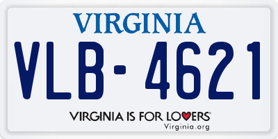 VA license plate VLB4621