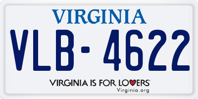 VA license plate VLB4622
