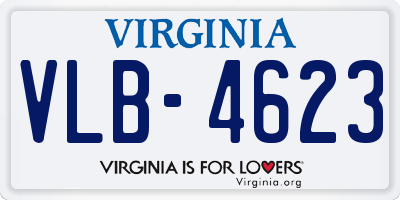 VA license plate VLB4623