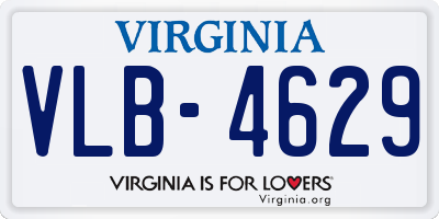 VA license plate VLB4629