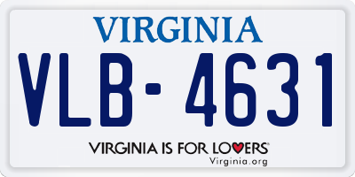 VA license plate VLB4631