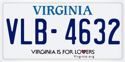 VA license plate VLB4632