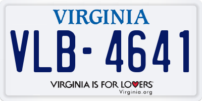 VA license plate VLB4641