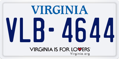VA license plate VLB4644