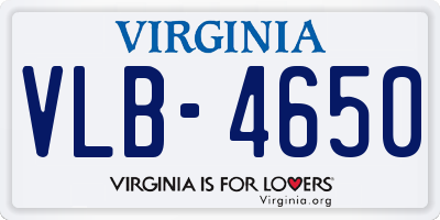 VA license plate VLB4650