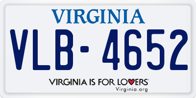 VA license plate VLB4652