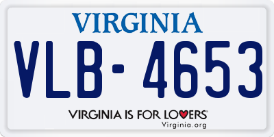 VA license plate VLB4653