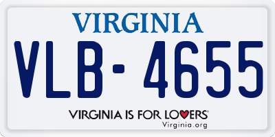 VA license plate VLB4655