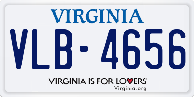 VA license plate VLB4656
