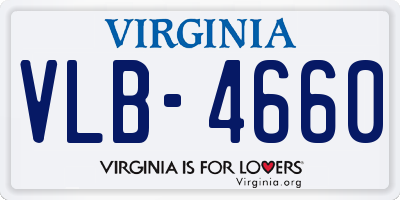 VA license plate VLB4660