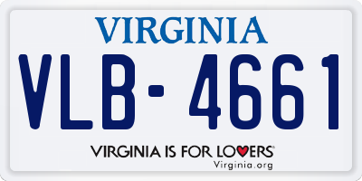 VA license plate VLB4661