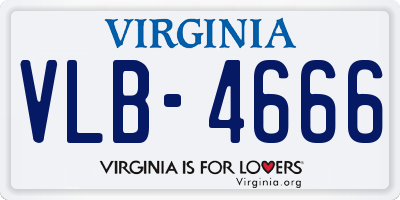 VA license plate VLB4666