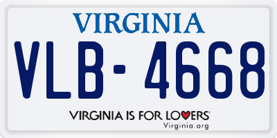 VA license plate VLB4668