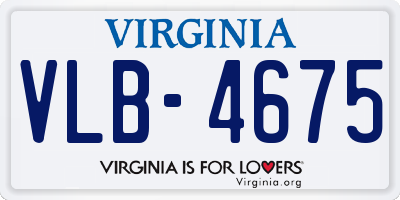 VA license plate VLB4675