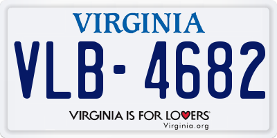 VA license plate VLB4682