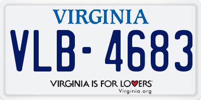 VA license plate VLB4683